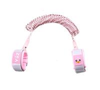 Eidyer bambini Anti-polso perso cinture di sicurezza, regolabile 1.5M/4.92ft Bambino Redini di sicurezza Guinzaglio Cinghia a mano Corda elastica Corda fluorescente e blocco di sicurezza (rosa)