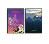 Eiebate 2 poster con copertina di album di Kanye, West Ye e laurea, poster artistici da parete su tela, poster decorativi per stanza, 30 x 45 cm, stile 1