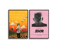 Eiebate 2 poster con copertina musicale di Tyler The Creator, poster artistici da parete su tela, decorazione artistica da parete per stanza, poster decorativi con stampa decorativa (50 x 75 cm),