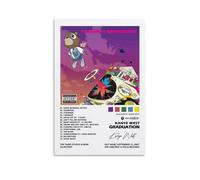 Eiebate Kanye Graduation West Music Poster per stanza, decorazione artistica da parete per camera da letto, 30 x 45 cm