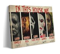 Eiebate - Poster Classici di Film Horror con Grido e Saw, Decorazione da Parete su Tela per Estetica della Camera da Letto, 30 x 45 cm