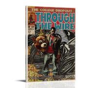 Eiebate - Poster di Kanye, rapper comico, poster vintage in stile occidentale per arredamento della camera da letto su tela, 30 x 45 cm