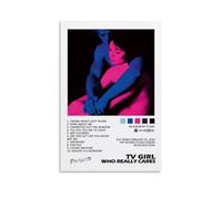 Eiebate Poster su tela con scritta "Who Really Cares", stampa artistica da parete per camera da letto, 30 x 45 cm