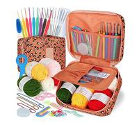 Eieenotee 1 Set Set di Uncinetti per Principianti Set di Uncinetti Ergonomici Kit Uncinetto