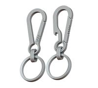 Eieenotee 2 Pezzi di Multifunzionali in Lega di Titanio, 8 Cm, Carabiner A Forma di Gancio per Auto, Semplice Ciondolo, Strumenti Portatili, Durevoli e Facili da Usare.