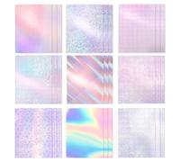 Eieenotee 27 Fogli di Cartoncino Olografico, Carta A Specchio Lucida con Glitter Metallici 8 X 12 Pollici 250 G/M²/92 Libbre per Arti e Mestieri