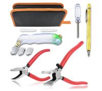 Eieenotee Duty Duty 10pcs Set di Utensili da Taglio In Vetro Curva In Vetro In Vetro, Pinze per Interruttori Grozer e Alimentatore Ad Olio (Stile A Matita)
