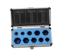 Eieenotee Estrattore per Rotti Set da 10 Pezzi Scatola In Alluminio Testa di Estrazione per Bulloni con Filo Prendi Strumento per Esagonali Paragrafo Breve Durevole Facile da Usare