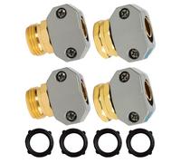 Eieenotee Kit di Riparazione Tubo Giardino, Rammendatore per Tubo Giardino nel lega Alluminio, Connettore per Tubo Giardino 5/8 Pollici e 3/4 Pollici, con 4 Rondelle per Tubo Flessibile