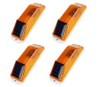 Eieenotee Luci di Avvertimento Solari Luci di Avvertimento Solari Brillanti Lampada Stroboscopica Solare Luci di Sicurezza Gialle