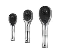 Eieenotee Mini Chiave A Cricchetto A Presa Rapida da 72 Denti 1/4 3/8 1/2 Grande, Medio Piccolo, Clacson A Due Vie, Manico Corto, Utensili Manuali per Riparazione