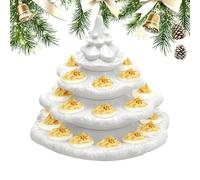 Eierhalter - Set di 4 pezzi di ricambio per interni in stile shabby chic, Gefüllte Eier Ständer 26 Öffnungen, Mehrlagiges Partygeschirr Präsentationstablett Robust Platzsparend Event Dekoration Tisch