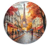 Eiffel Tower 1000 Pezz Puzzle Rotondo GiocoDivertimento Familiare Puzzle Grande Puzzle Classico Educativo Giocattolo Regalo Bambini 1000pcs (67.5x67.5cm)