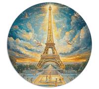 Eiffel Tower 1000 Pezzi Di Puzzle Rotondo Creativo Regali Difficile E Impossibile Per Famiglia 1000pcs (67.5x67.5cm)