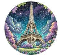 Eiffel Tower 1000 Pezzi Di Rotonda Puzzle Classico Scenic Spot Jigsaw Regali Difficile E Impossibile Per Adulti E Bambini 1000pcs (67.5x67.5cm)