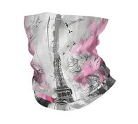 Eiffel Tower Couple Paris 26X30Cm Antivento Protezione del Viso Sportiva Sciarpa A Mezza Faccia per Adulto Estivo Arrampicata