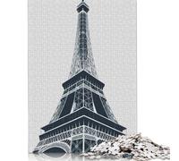 Eiffel Tower Illustration Puzzle Impossibili 1000 Pezzi Decorazione Per La Casa. Rilassamento E Intelligence Per Adulti E Ragazzi Da 14 Anni 1000pcs (75x50cm)