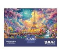 Eiffel Tower in Blooming Paradise Puzzle Da 1000 Pezzi Dreamy Landmark Building Divertimento Familiare, Adulti E Bambini 38x26cm/1000pcs