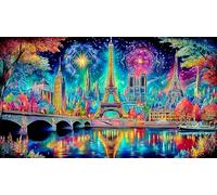 Eiffel-Tower Jigsaw Puzzle impossibili 1000Pcs Decorazione per la casa. Rilassamento e Intelletto per Adulti e Bambini da 12 AnniEiffel-Tower75x50cm/1000pcs