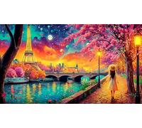 Eiffel-Tower Jigsaw Puzzle Impossible 1000 Pezzi Decorazione per la casa. Giochi di Rilassamento e Intelletto per adulti e ragazzi da 14 anni 75x50cm/1000pcs