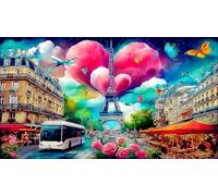 Eiffel-Tower Jigsaw Puzzle Impossible 1000 Pezzi Decorazione per la casa. Giochi di Rilassamento e Intelletto per adulti e ragazzi da 14 anniEiffel-Tower38x52cm/1000pcs