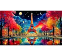 Eiffel-Tower Jigsaw Puzzle Impossible 1000 Pezzi Decorazione per la casa. Rilassamento e Intelletto per adulti e ragazzi da 14 anniEiffel-Tower75x50cm/1000pcs