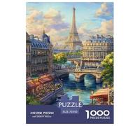 Eiffel Tower Jigsaw Puzzle Impossible 1000Pcs Decorazione Per La Casa. Giochi Rilassamento E Intelligence Per Adulti E Ragazzi Da 14 Anni 70x50cm/1000pcs