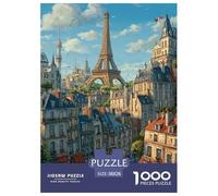 Eiffel Tower Jigsaw Puzzle Impossible 1000Pcs Decorazione Per La Casa. Rilassamento E Intelligence Per Adulti E Ragazzi Da 14 Anni 38x26cm/1000pcs
