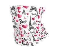 Eiffel Tower Love Print 26X30Cm Versatili Ghetta da Collo Antiscivolo Fascia per Capelli per Uomo Pesca Outdoor