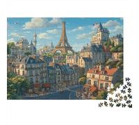Eiffel Tower Puzzle 1000 Pezzi Premium, Attività Multigenerazionale, Design Da Esposizione, Regalo Intellettuale Per 14+ 1000pcs (75x50cm)