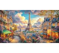 Eiffel-Tower Puzzle 1000 pezzi Sfida di gioco educativo Gioco familiare divertente & stimolante Regalo per donne e uomini per relax 70x50/1000 pezzi