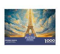 Eiffel Tower Puzzle 1000-pieces Per Gli Adulti Natural Scenery Jigsaw Multicolore Moderno Divertimento Travel Gift Stampa Di Alta Qualità 38x26cm/1000pcs