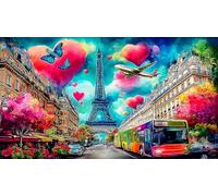 Eiffel-Tower Puzzle impossibili 1000Pcs Decorazione per la casa. Rilassamento e Intelletto per adulti e ragazzi da 14 anniEiffel-Tower38x52cm/1000pcs