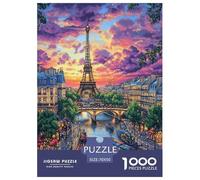 Eiffel Tower Puzzle Impossible 1000Pcs Decorazione Per La Casa. Rilassamento E Intelligence Per Adulti E Ragazzi Da 14 Anni 70x50cm/1000pcs