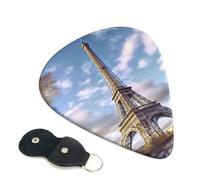 Eiffel Tower - Set di 6 plettri per chitarra (0,46 mm/0,71 mm/0,96 mm), adatti per chitarra e ukulele