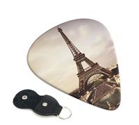 Eiffel Tower1 - Confezione da 6 plettri per chitarra (0,46 mm/0,71 mm/0,96 mm), adatti per chitarra e ukulele