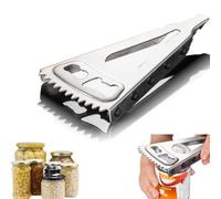 Eiflayn Apribarattoli Multifunzionale,5 in 1 Apribarattoli Manuale con Labbro in Gomma, Acciai Inossidabili Apri Barattoli, Adatto Agli Anziani e Alle Persone con Lesioni Alle Mani