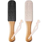 Eiflayn Raspa Piedi Professionale,2 Pezzi Raspa Piedi con Manico in legno,Lima per Piedi e Talloni,in Carburo di Silicio/Corindone Bianco,Pietra Pomice per Piedi,per Pedicure,Cura dei Piedi