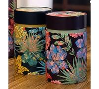 Eigenart Casa Rustic Flower RF75117 - Set di 2 contenitori di metallo rotondi, con tappo a vite e capacità di 150 g