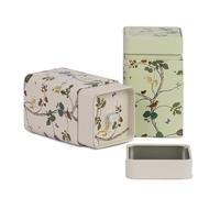 Eigenart CASE Merla - Set di 2 contenitori per alimenti secchi, in lamiera stagnata, 8 x 8 x 13,5 cm, con coperchio a incastro, 250 g