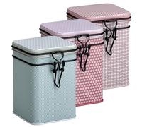 Eigenart Set di scatole di tè, Contenitori “Bella”, Rosa + Blu + Rosso, 150 g ognuno