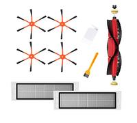 Eighosee 1 principale staccabile, 4 spazzole laterali arancioni a 6 bracci, 2 filtri, 2 spazzole di pulizia per robot aspirapolvere S50, S51, S55, S5, S6