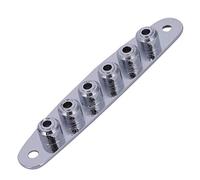 Eighosee 1 pz chitarra elettrica ponte stringa attraverso corpo ghiere boccola piastra - argento