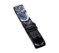 Eighosee 1 Set di Cinturino In Poliestere per Chitarra Acustica Elettrica con Stampa A Colori Può Mettere Plettri Cinturino per Strumenti Musicali In Poliestere