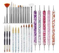 Eighosee 1 Set di Strumenti per Pennelli per Unghie Set Manico In Pennelli per Unghie In Gel UV Acrilico Carving Glitter Pen Manicure