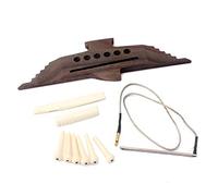 Eighosee 1 set ponte per chitarra acustica + perni per ponte in osso, sella, capotasto, parti per chitarra con pick-up stick