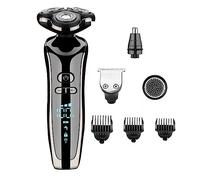 Eighosee 1 Set Rasoio Elettrico da Uomo 4D Regolabarba Elettrico Tagliacapelli Professionale Ricaricabile USB Tagliacapelli Rasatura per Adulti Uomo