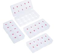 Eighosee 10 Spazio Trasparente False Nail Art Tips Storage Box Nail Strass Glitter Storage Case Container Numeral Grid Boxes