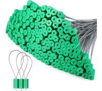 Eighosee 100 Pezzi di Sicurezza In Acciaio Guarnizioni Auto -Bloccaggio Spedizione Lucchetto per Elettricità/Misuratori D'Acqua per Rimorchi Container Truck di Carico Verde