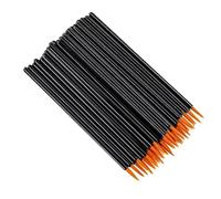 Eighosee 100Pcs Pennelli per Eyeliner per Trucco di Bellezza Pennello per Trucco Pennello per Eyeliner Usa e Getta con Cappuccio Giallo